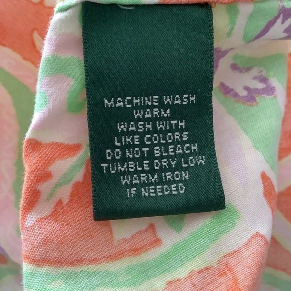 Lauren Ralph Lauren Paisley Print Button Up Shirt Relaxed Fit SZ L 100% Cotton - Picture 6 of 8